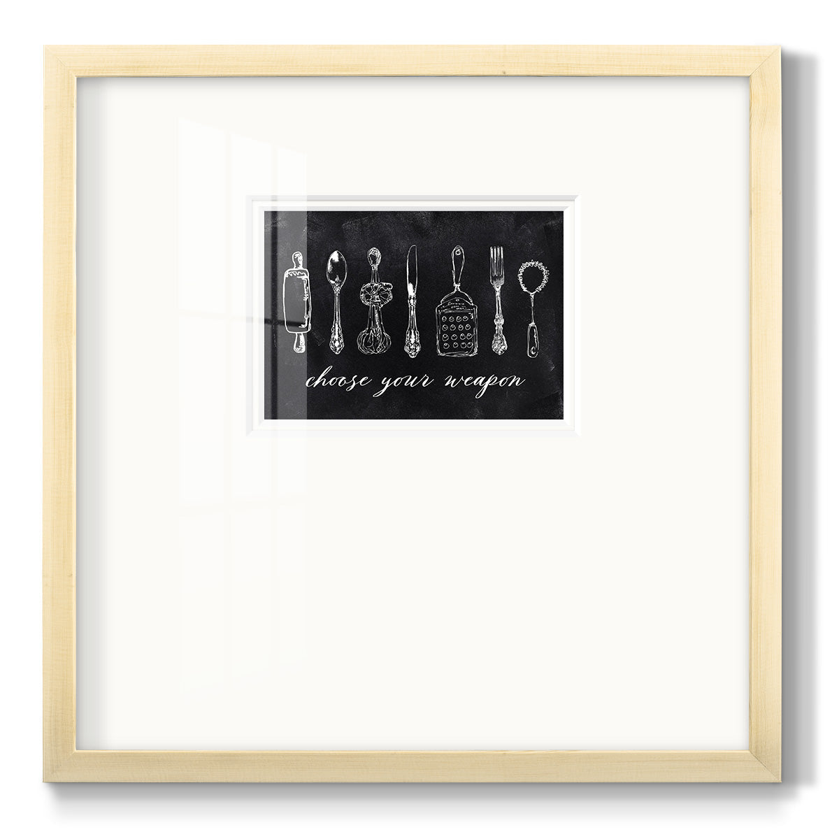 Choose Your Weapon - Double Matboard Framed Print
