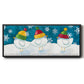 Merry Snowmen - Floater Framed Canvas Print