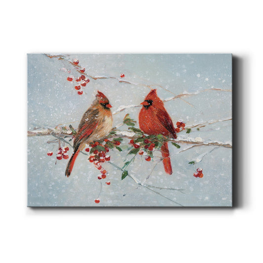 Cardinals in Winter - Canvas Art Print