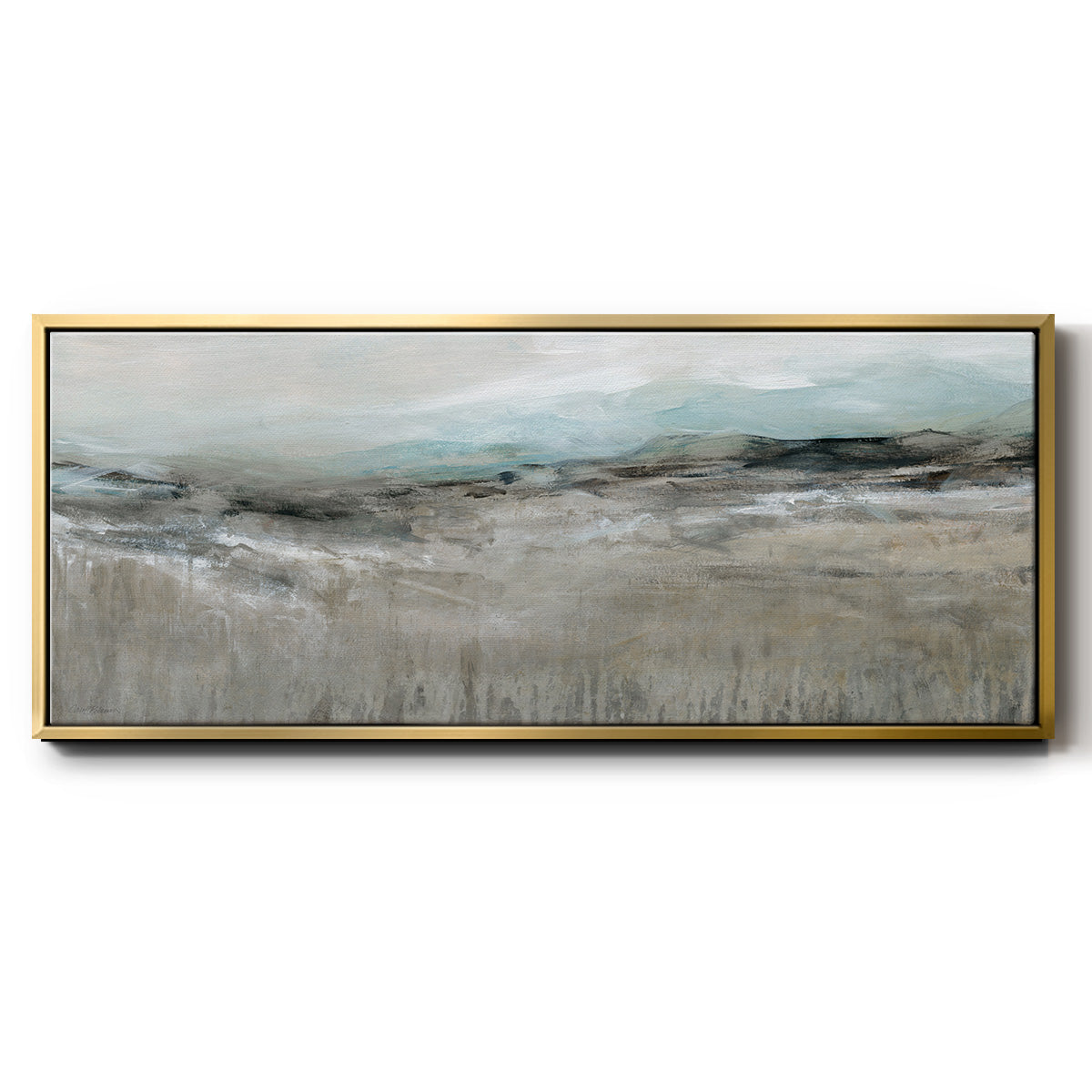 Distant Foothills - Floater Framed Canvas Print