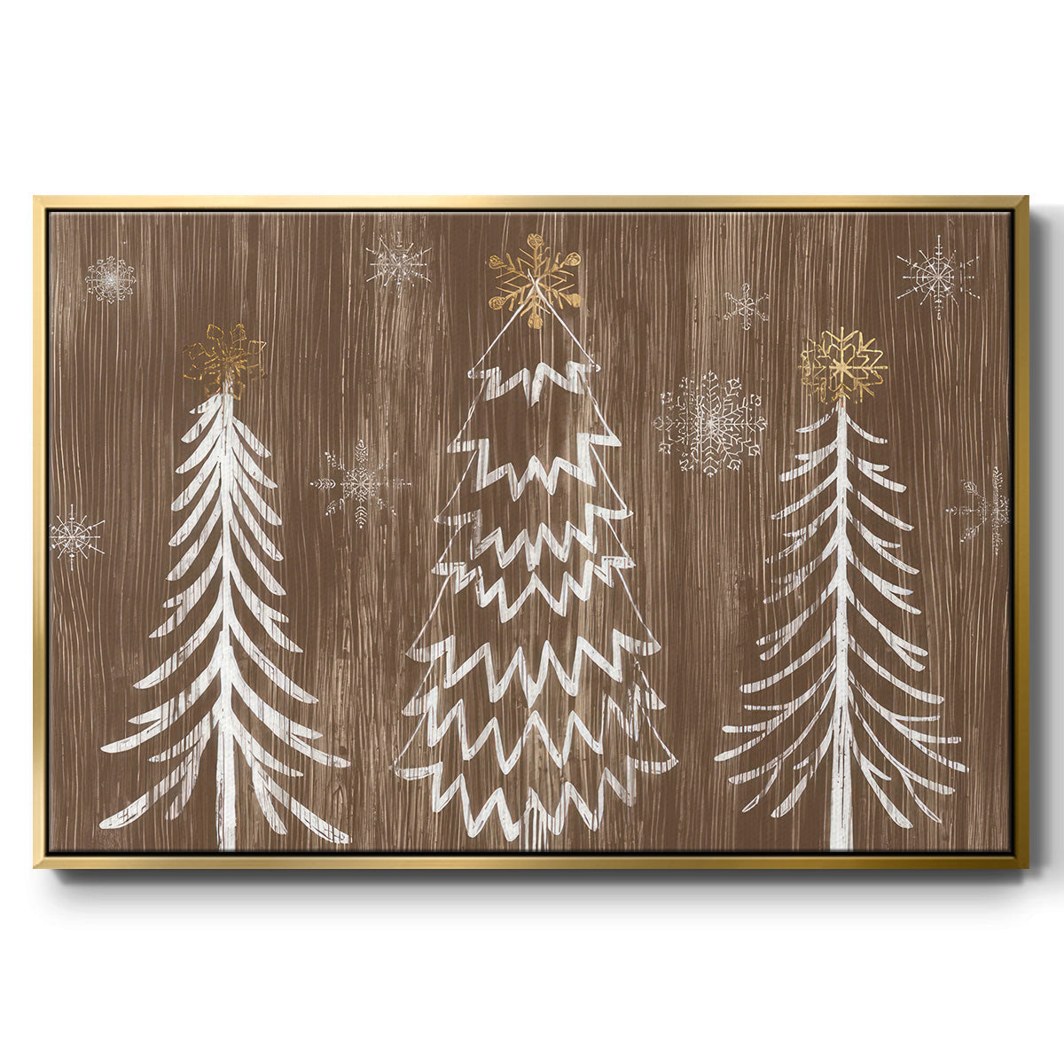 Barnwood Wonderland Collection A - Framed Gallery Wrapped Canvas in Floating Frame