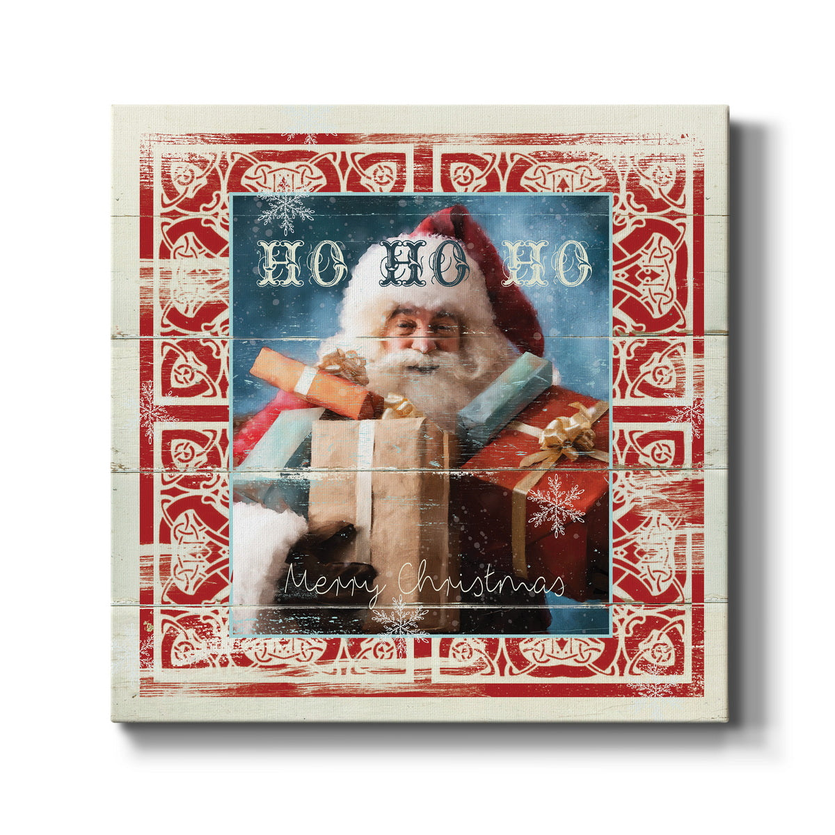 Shiplap Santa-Premium Gallery Wrapped Canvas - Ready to Hang