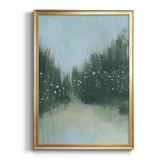 Marsh Morning Fog II - Modern Framed Canvas Print