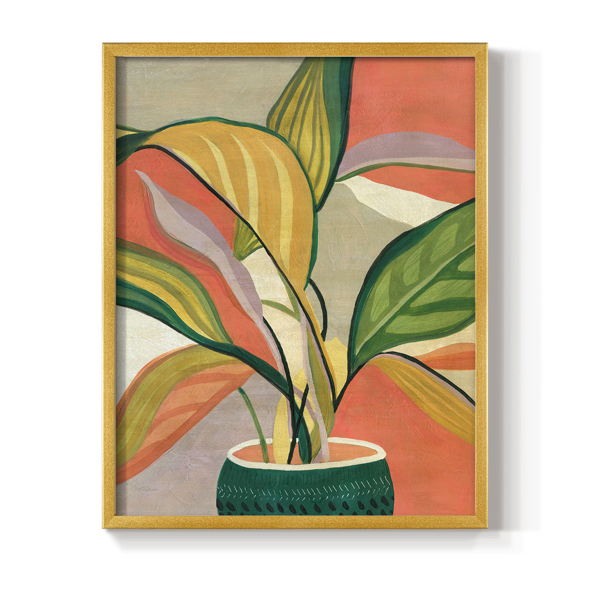 Potted Bird of Paradise - Restickable Framed Art Print