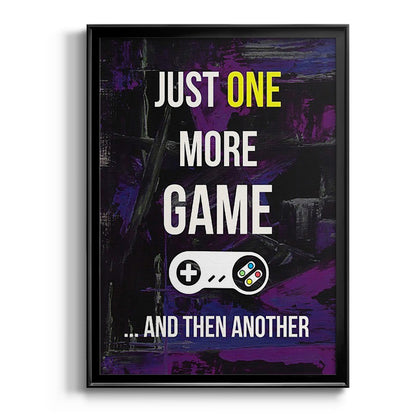 Gamer at Play II - Modern Framed Canvas Print