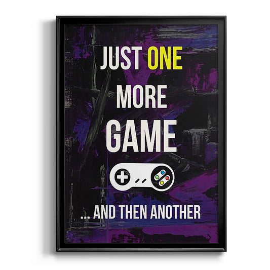 Gamer at Play II - Modern Framed Canvas Print