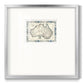 Bordered Map of Australia - Double Matboard Framed Print