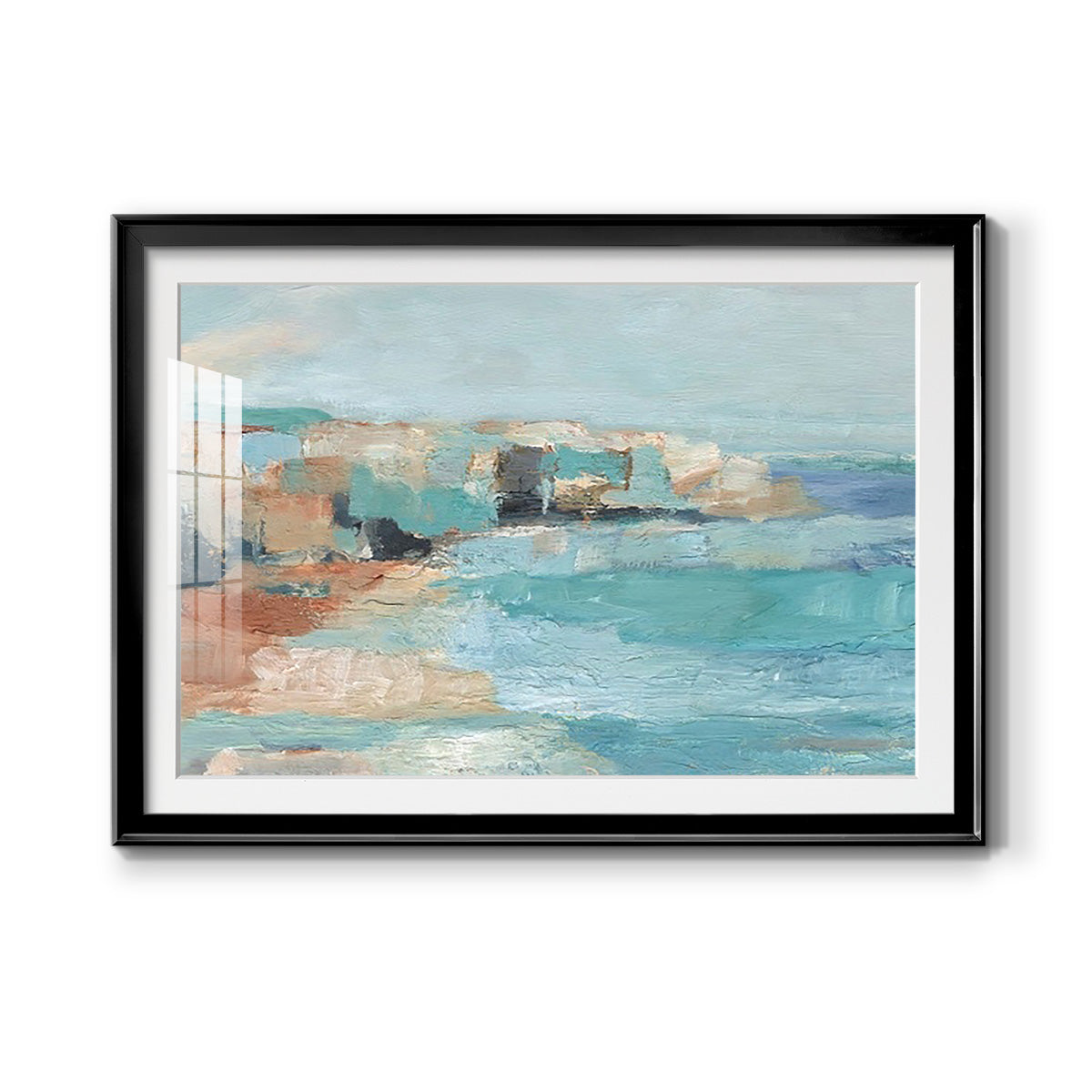 Turquoise Cliff Wall I Premium Framed Print - Ready to Hang