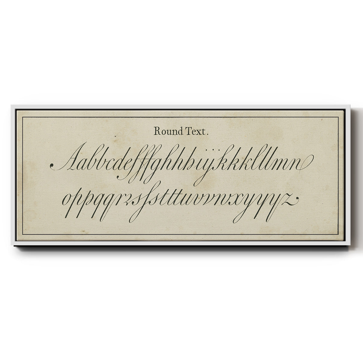 Manuscript Sampler II - Floater Framed Canvas Print