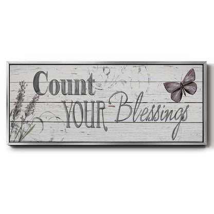 Count Your Blessings - Floater Framed Canvas Print