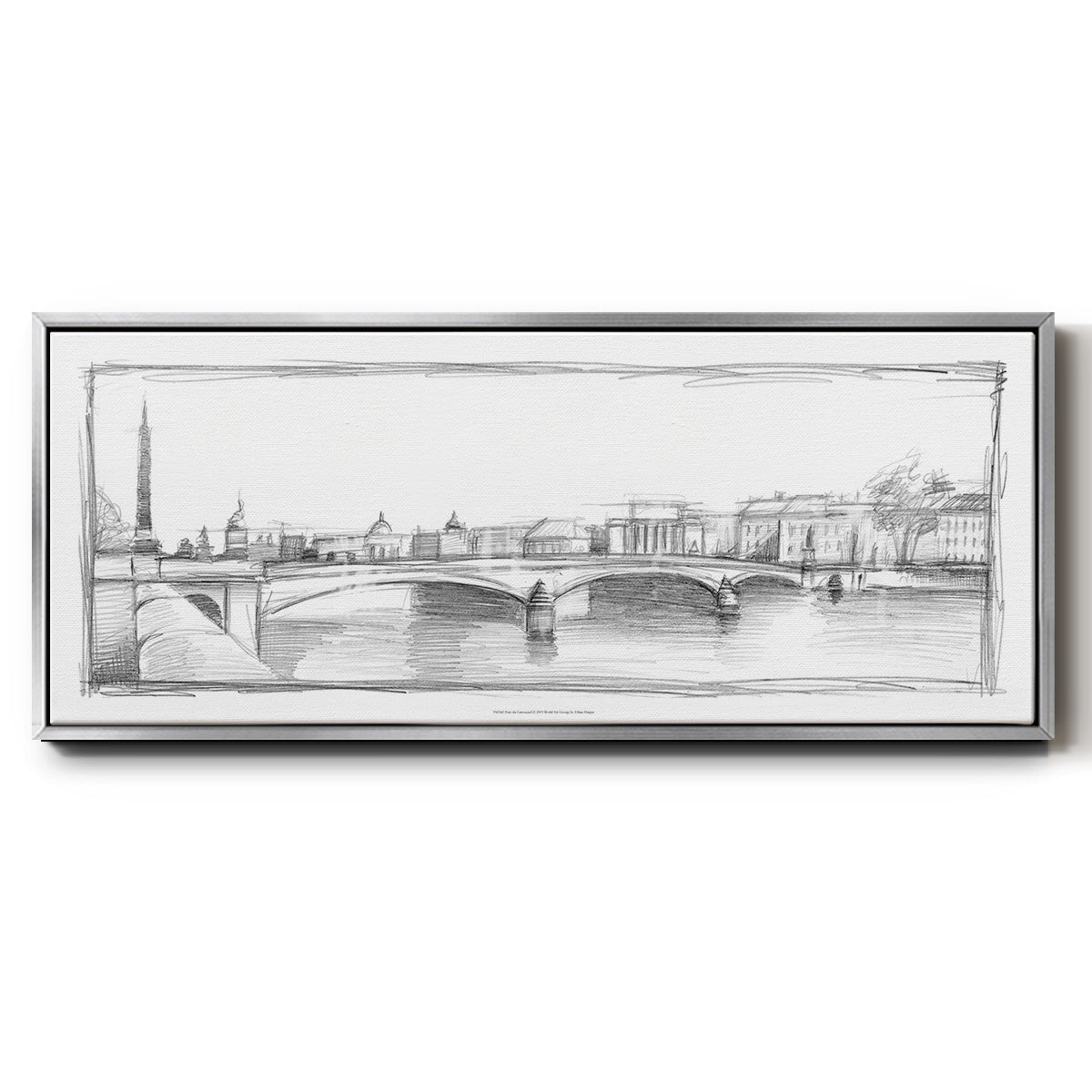 Pont du Carroussel - Floater Framed Canvas Print