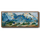 Blue Mountain Peaks I - Floater Framed Canvas Print