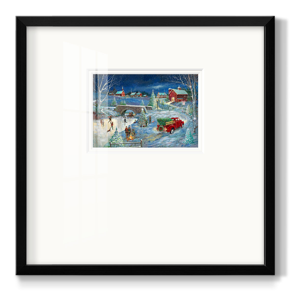 Warm Holiday Memories Premium Framed Print Double Matboard