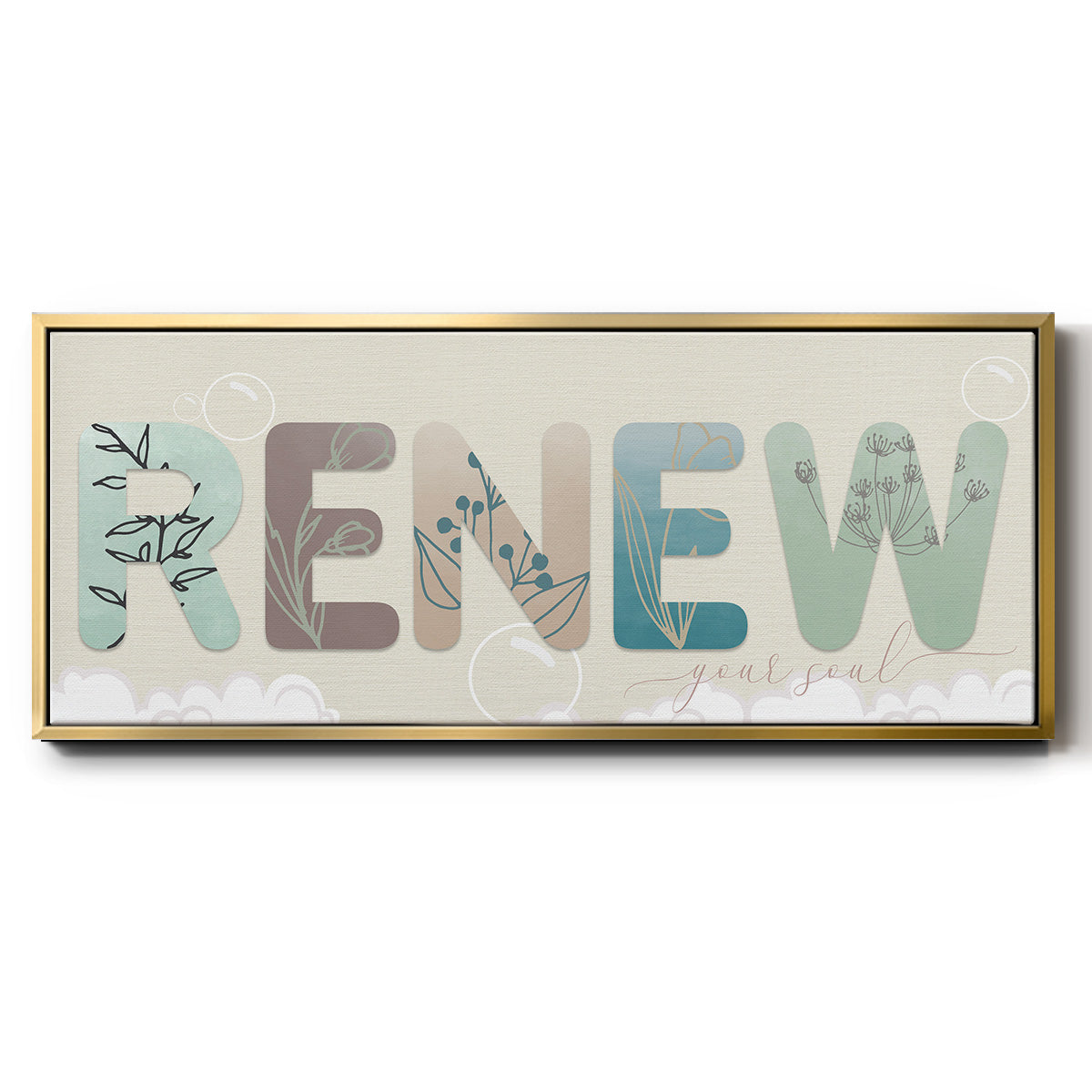 Renew Your Soul - Floater Framed Canvas Print