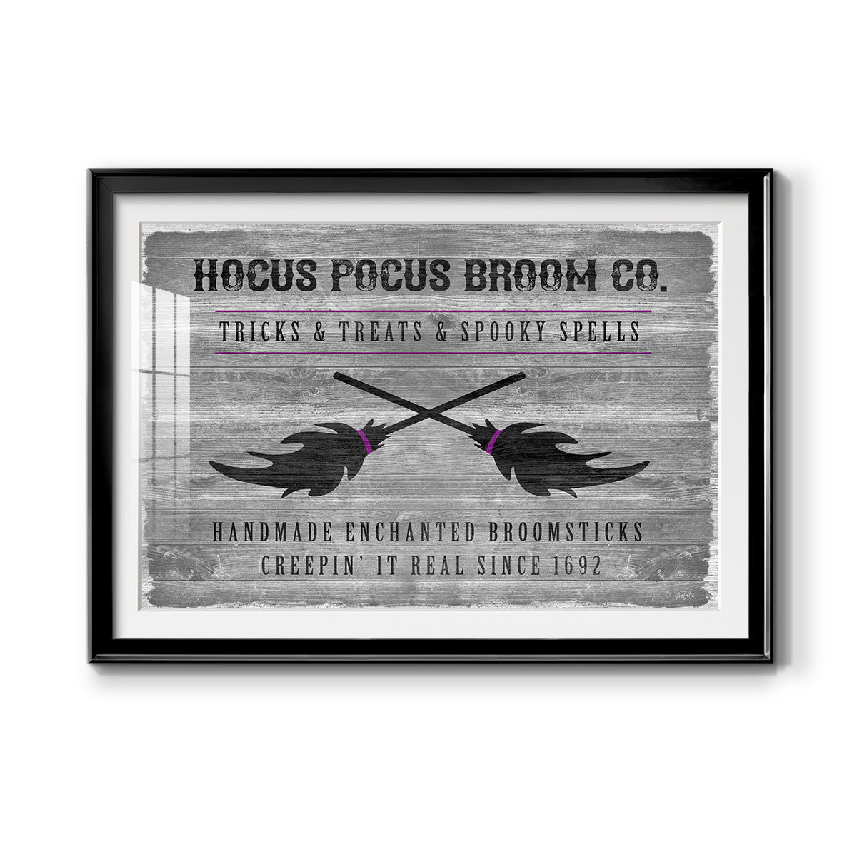 Hocus Pocus Broom Co. - Modern Framed Art Print