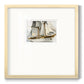 White and Gold Sails Premium Framed Print Double Matboard