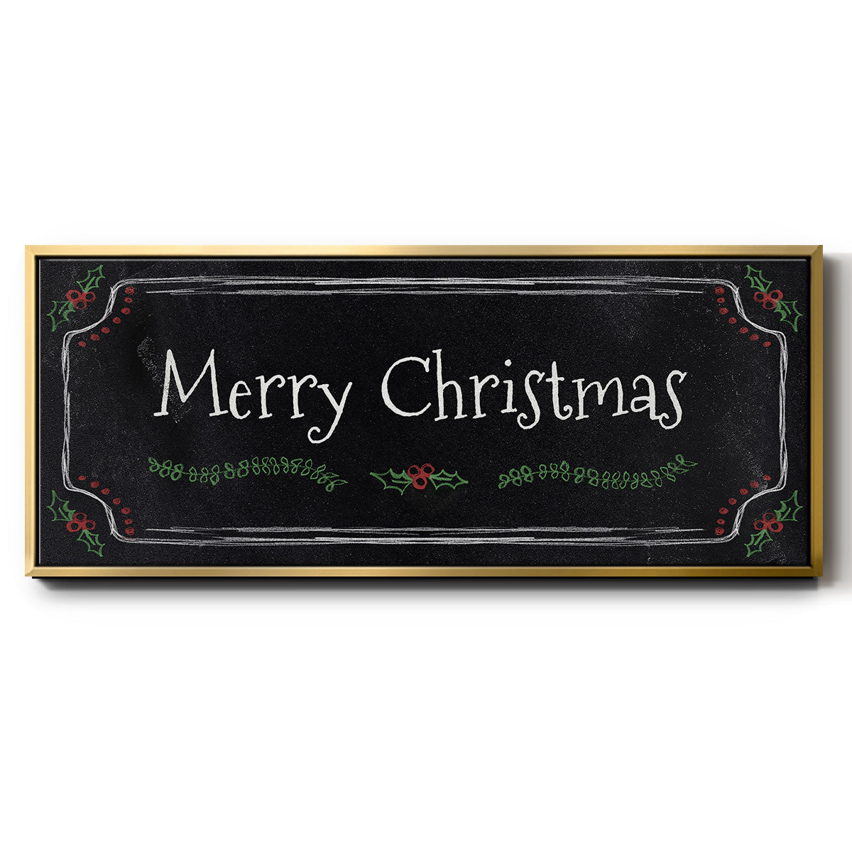 Merry Christmas - Floater Framed Canvas Print