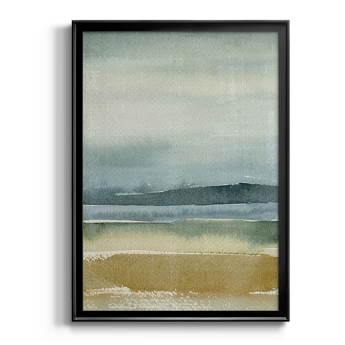 Ochre Outlook I - Modern Framed Canvas Print