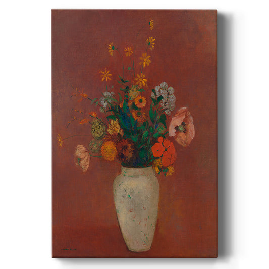 Bouquet in a Chinese Vase - Canvas Art Print