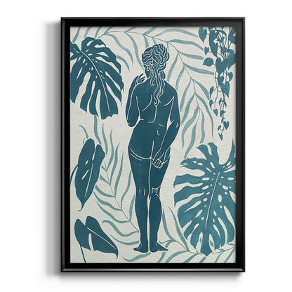 Moon Gazer III - Modern Framed Canvas Print