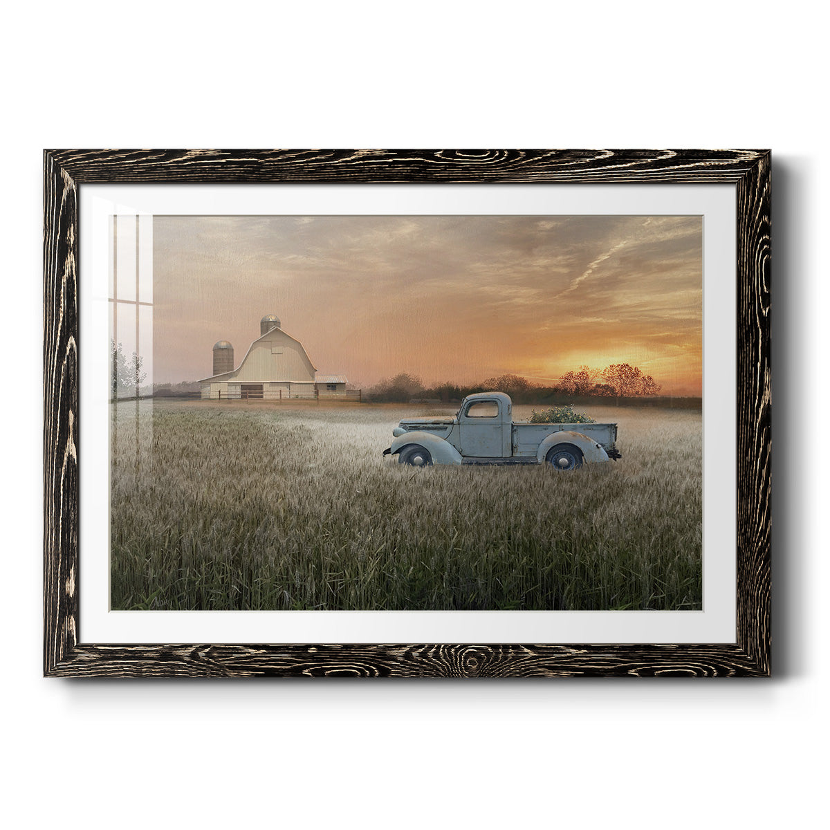 Evening Farm - Barnwood Framed Art Print
