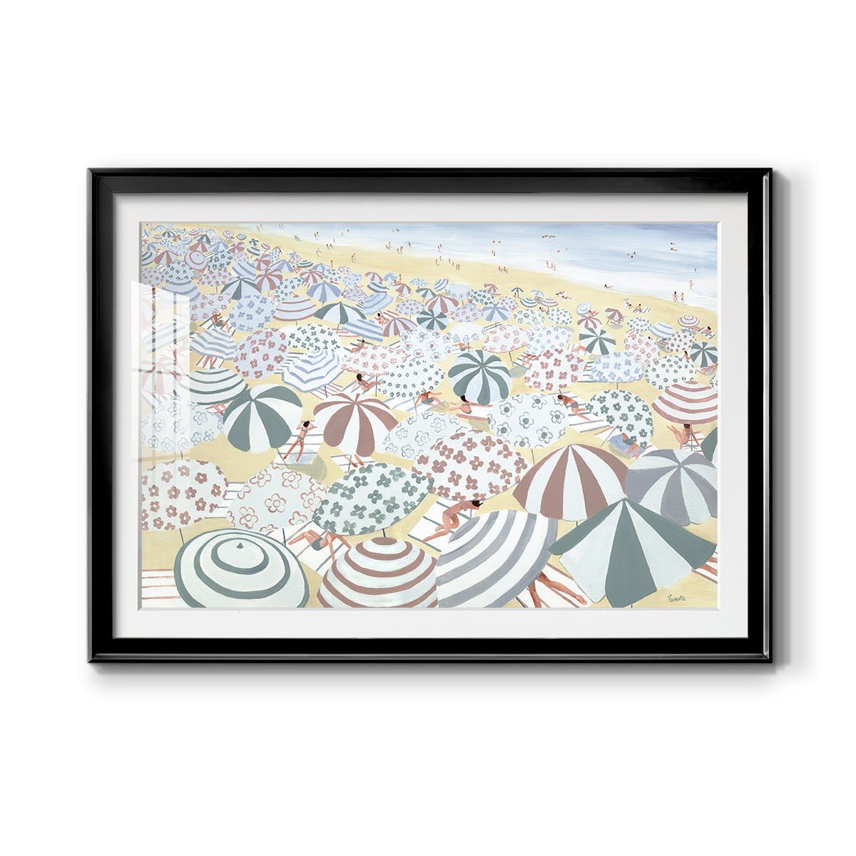 Subtle Beach - Modern Framed Art Print