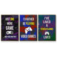 Gamer at Play I - Framed Premium Gallery Wrapped Canvas L Frame 3 Piece Set - Ready to Hang