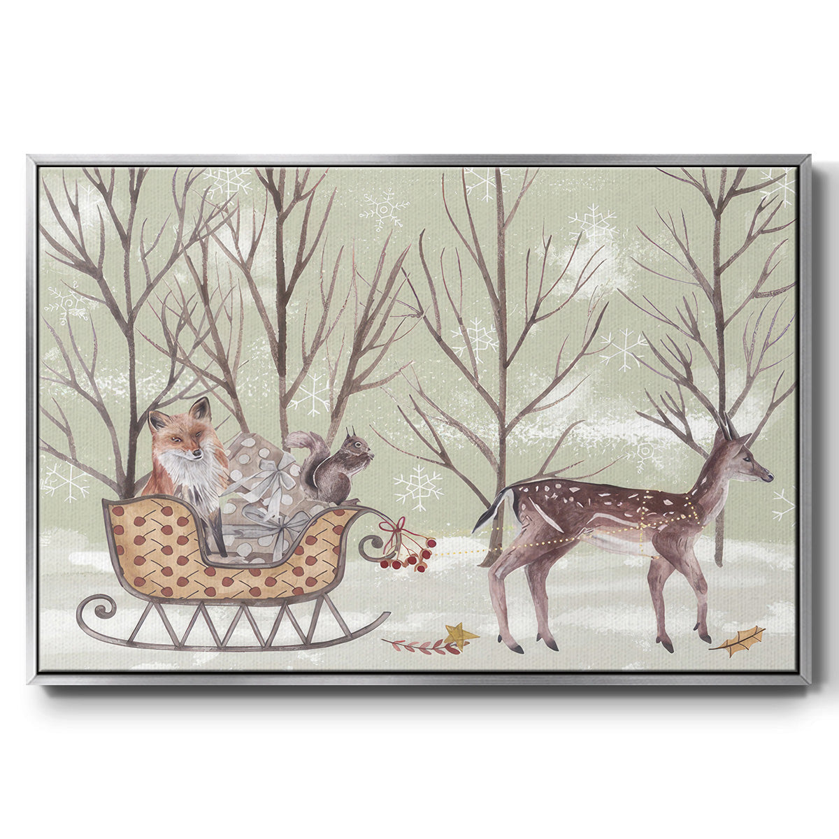 Christmas Time I - Floater Framed Canvas Print