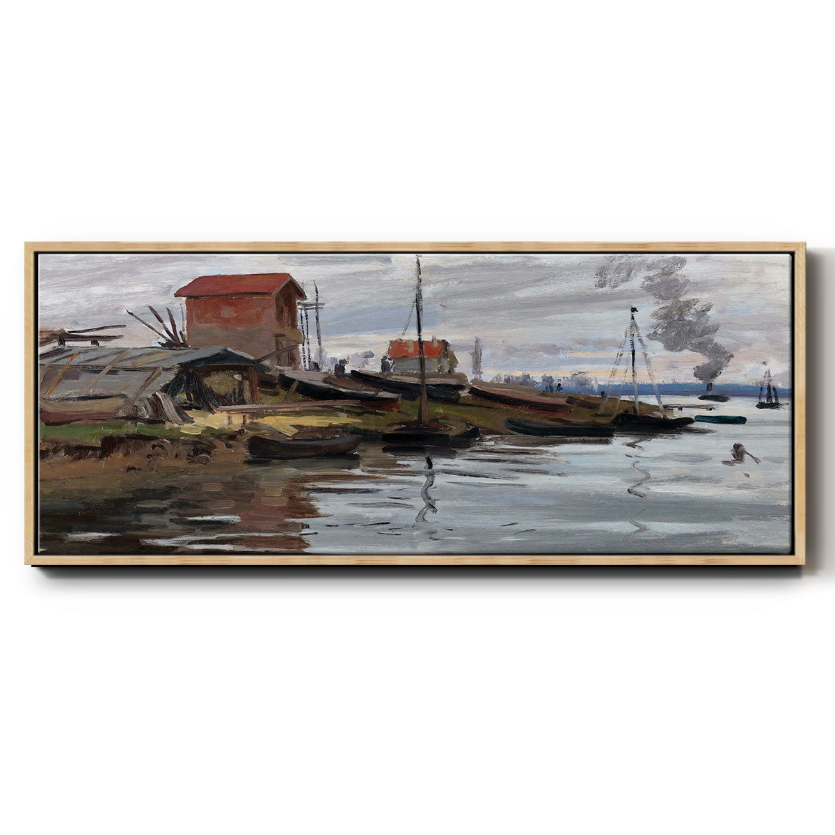 The Seine at Petit - Floater Framed Canvas Print
