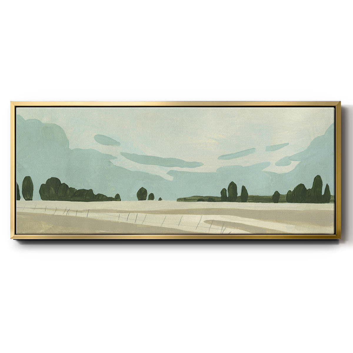 Farmland Study III - Floater Framed Canvas Print