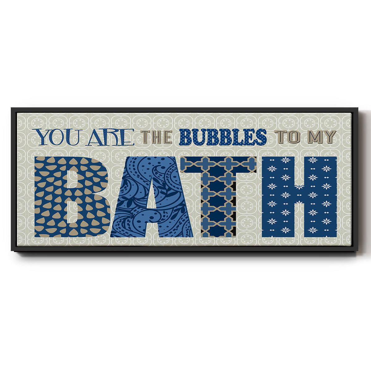 Bath Bubbles - Floater Framed Canvas Print