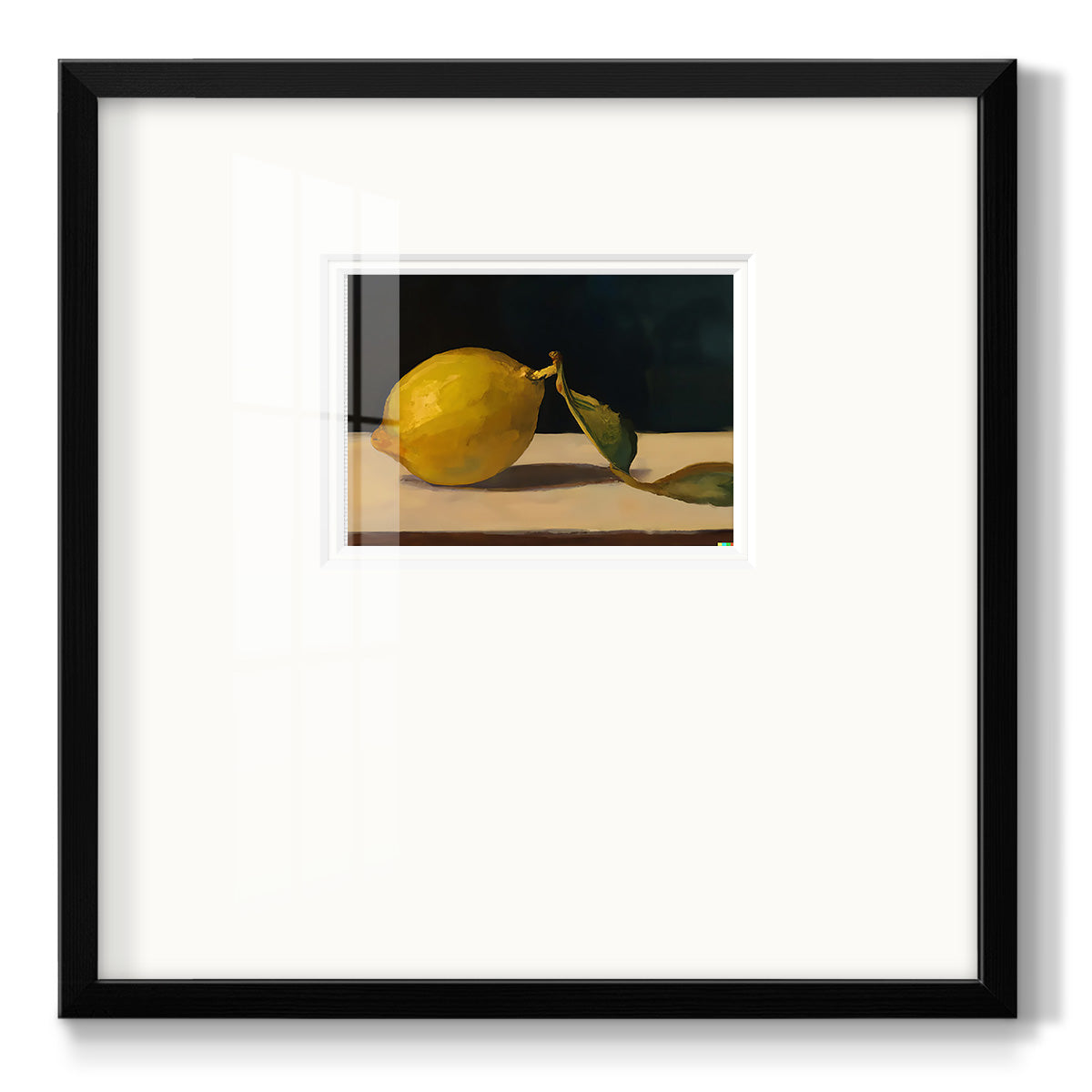 Lonely Lemon Premium Framed Print Double Matboard