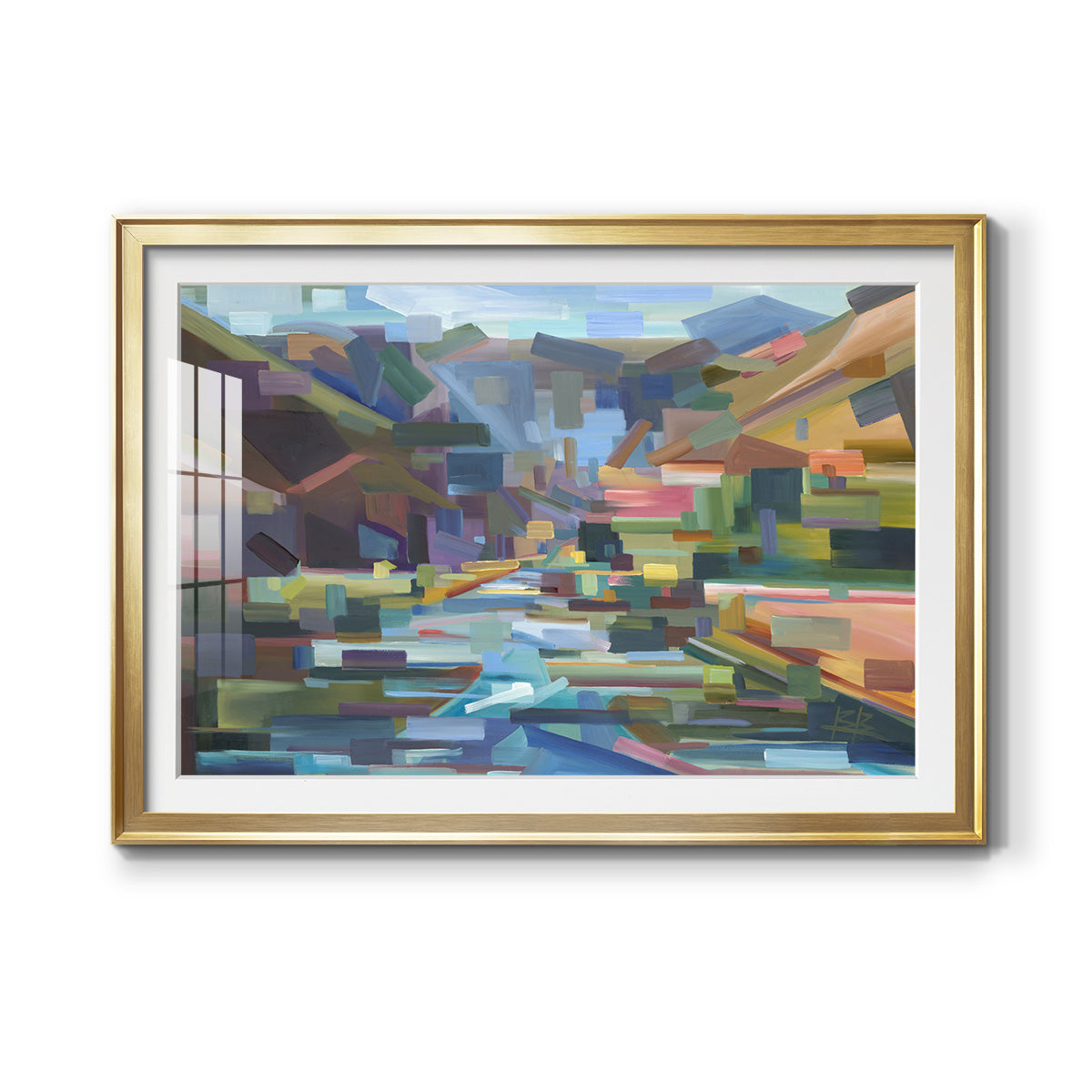 Pieces of Yakima Canyon - Modern Framed Art Print
