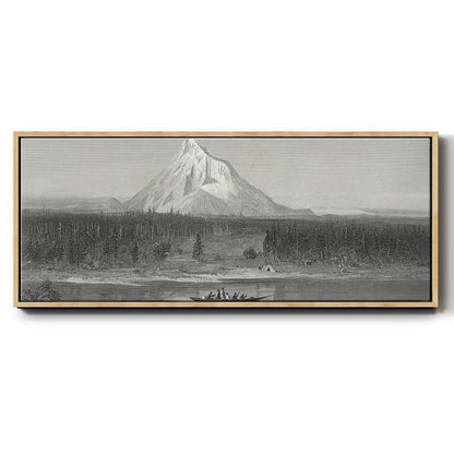 Mount Hood from the Columbia - Floater Framed Canvas Print