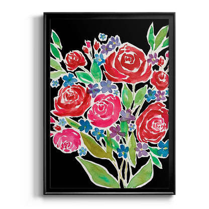 Floral Choir Bouquet - Modern Framed Canvas Print