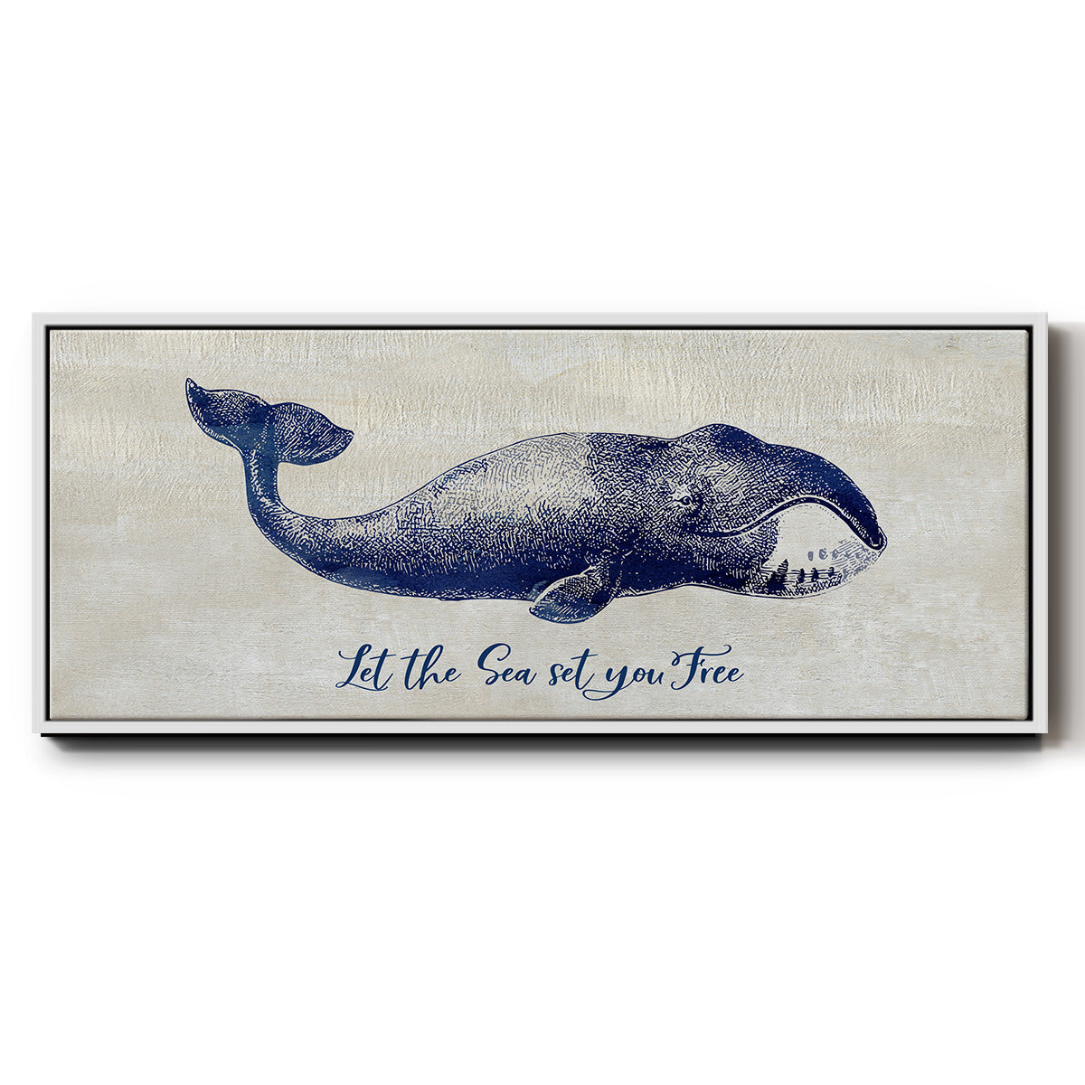 Let The Sea Set You Free - Floater Framed Canvas Print