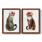 Flower Crown Cats I - Premium Framed Canvas 2 Piece Set - Ready to Hang