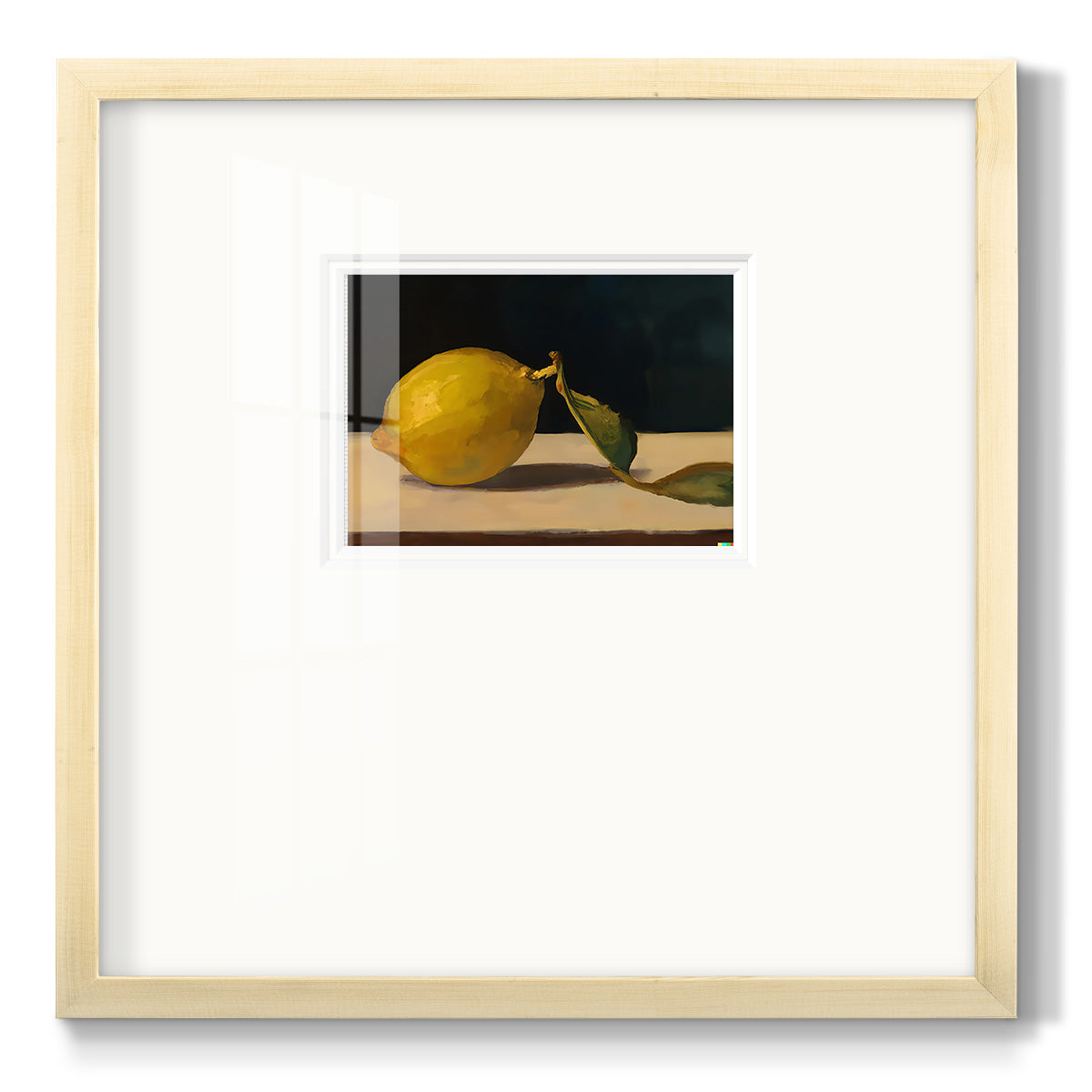 Lonely Lemon Premium Framed Print Double Matboard