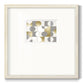 Modern Gold Reflections Premium Framed Print Double Matboard