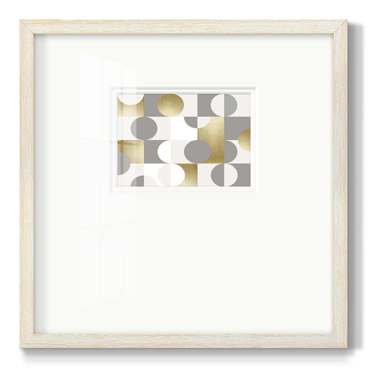 Modern Gold Reflections Premium Framed Print Double Matboard