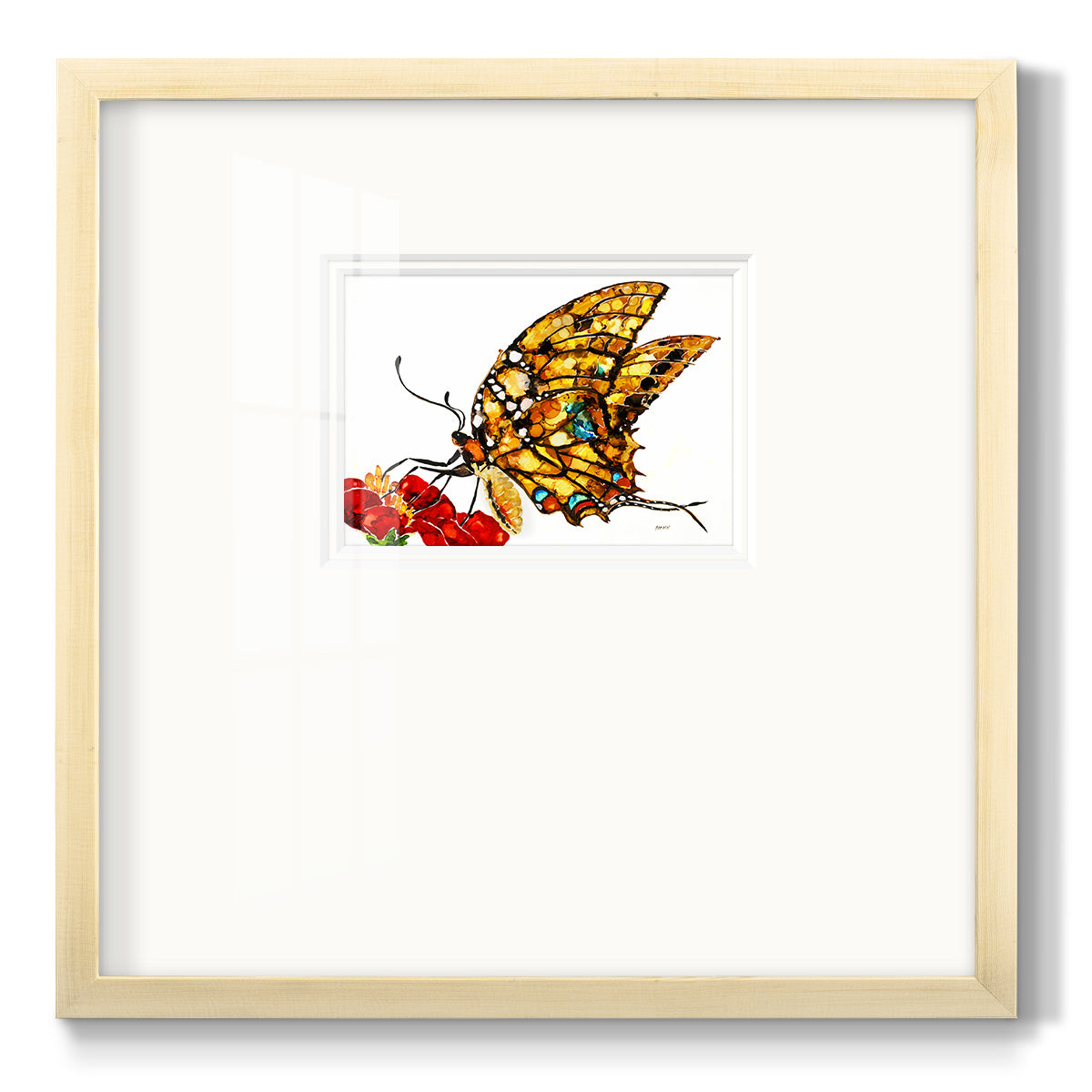 Wings II- Premium Framed Print Double Matboard