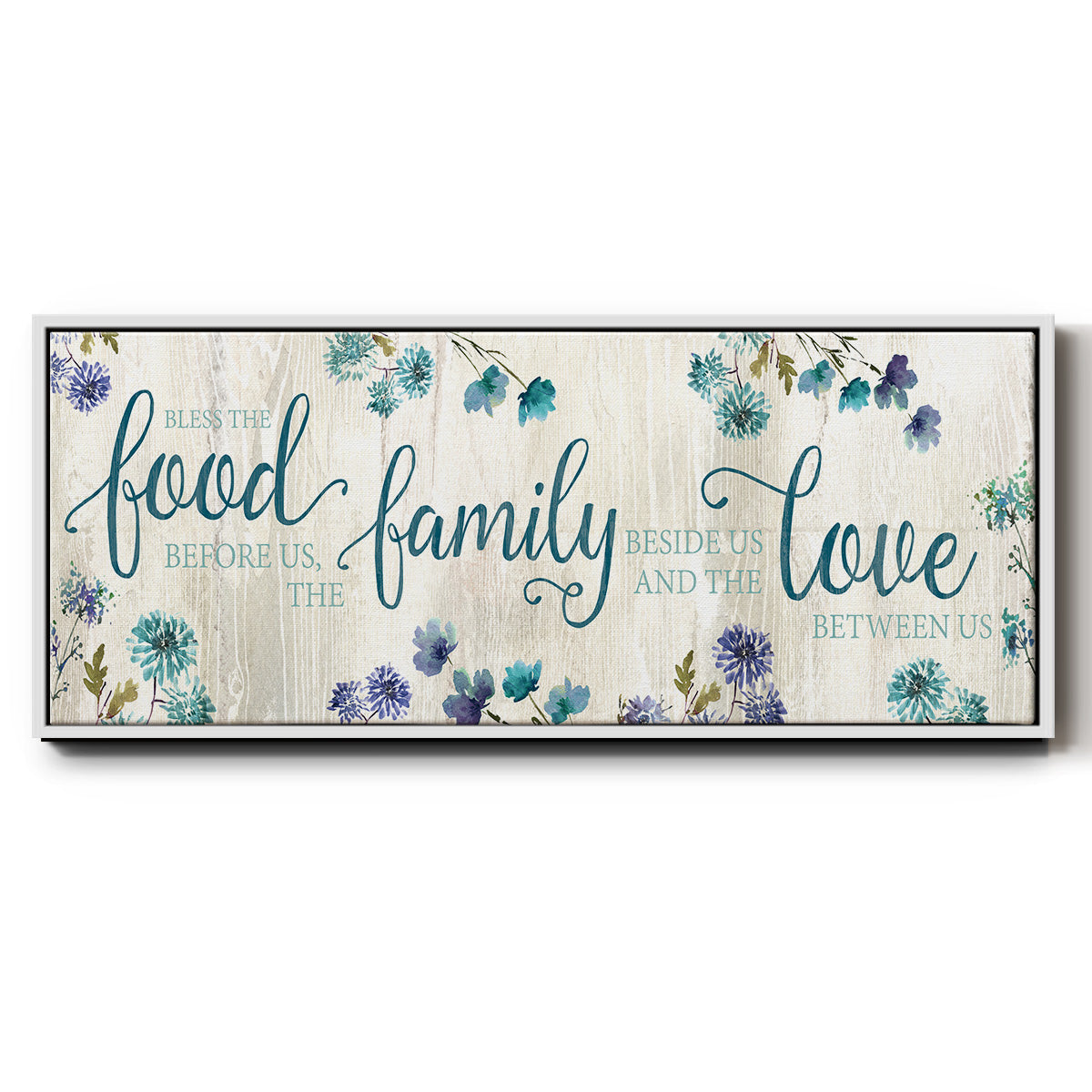 Food Family Love - Floater Framed Canvas Print