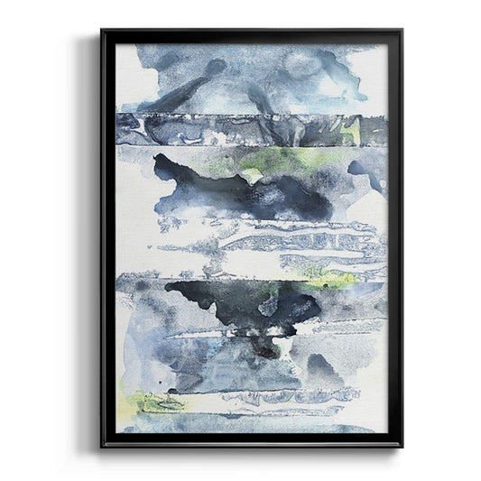 Blue Memories II - Modern Framed Canvas Print