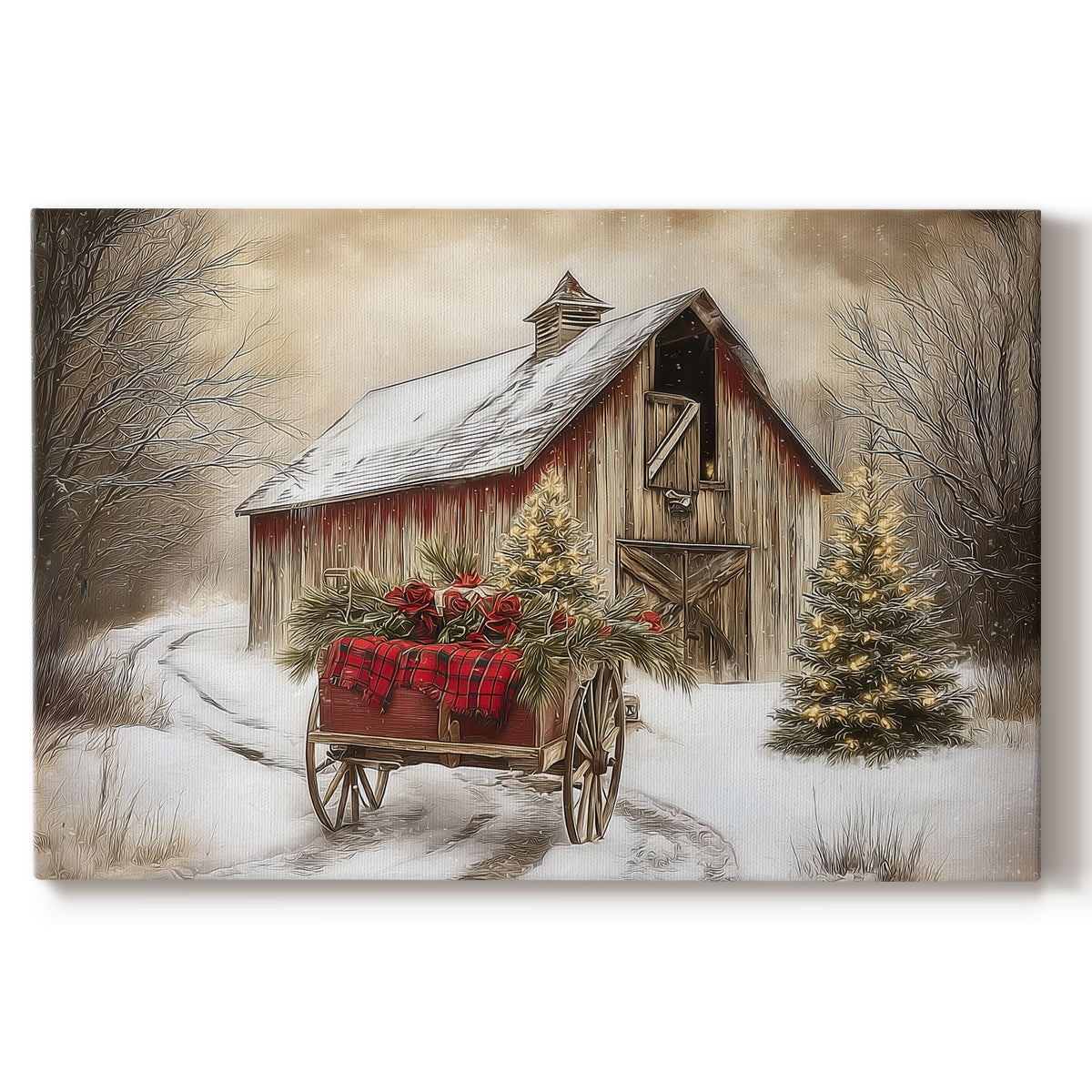 Gilded Nativity at Eve - Canvas Art Print