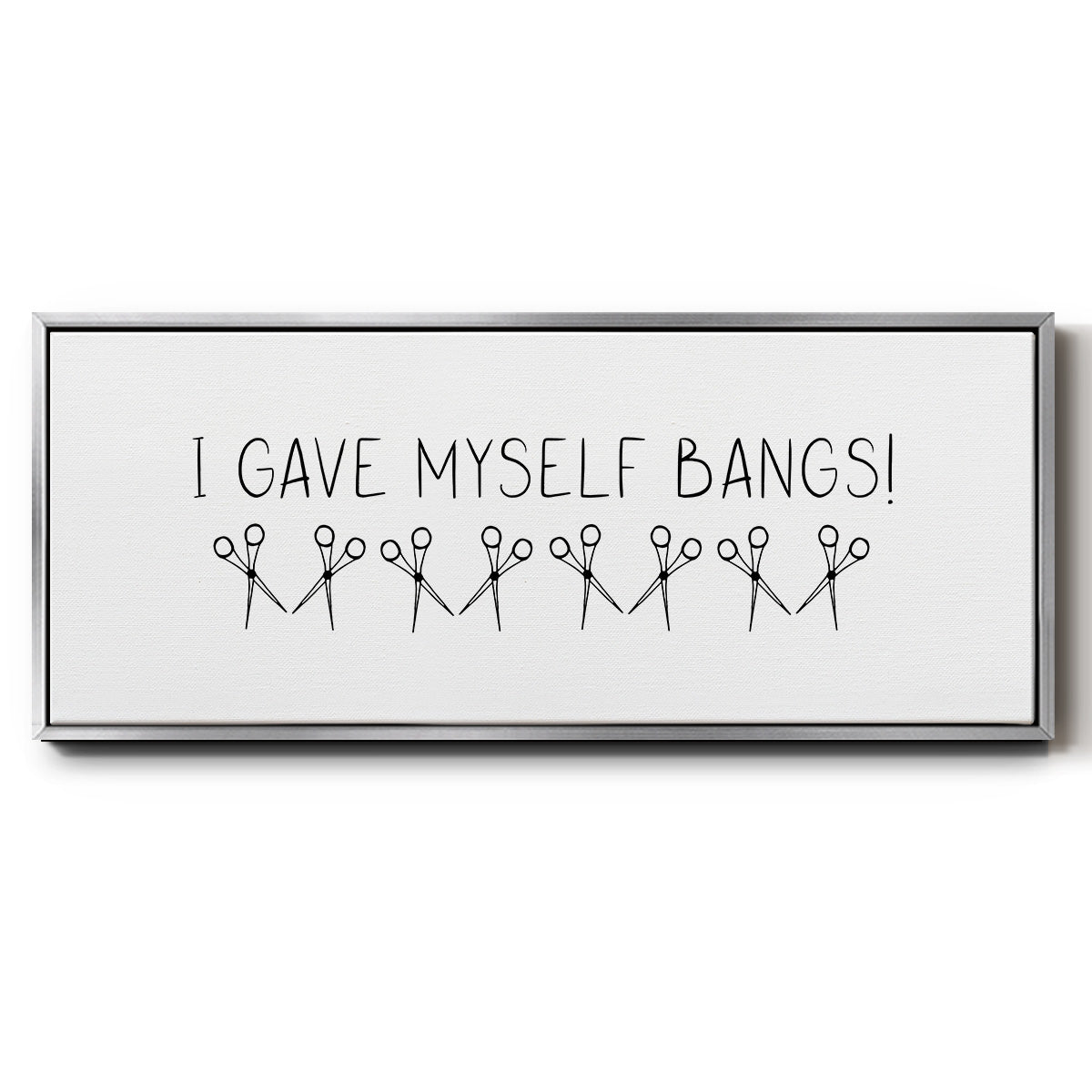 I Gave Myself Bangs! - Floater Framed Canvas Print