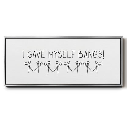 I Gave Myself Bangs! - Floater Framed Canvas Print