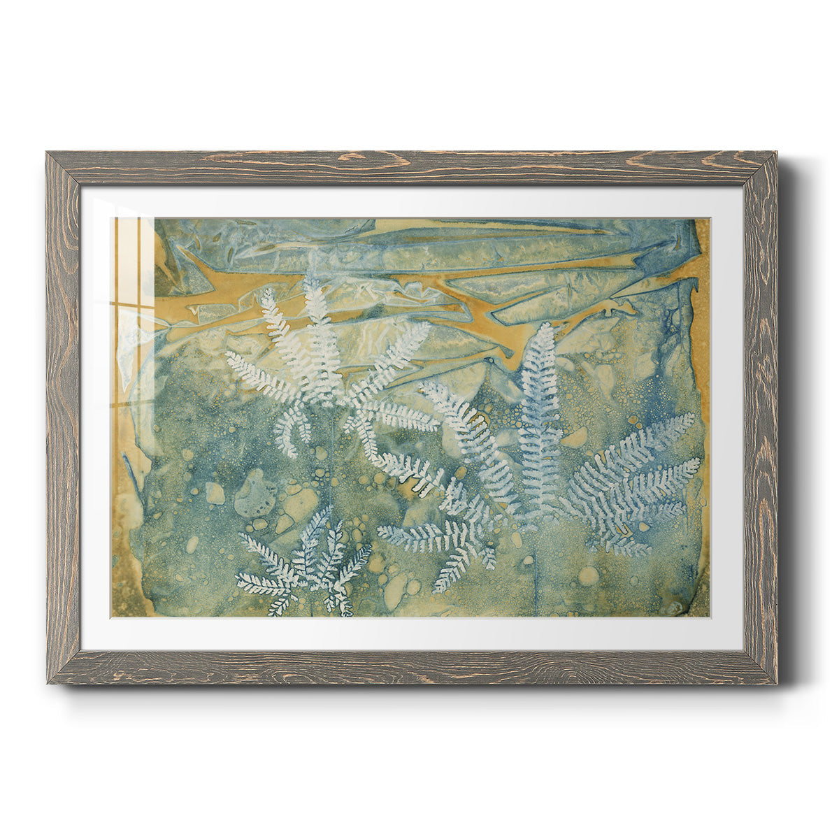 Floating Ferns - Barnwood Framed Art Print