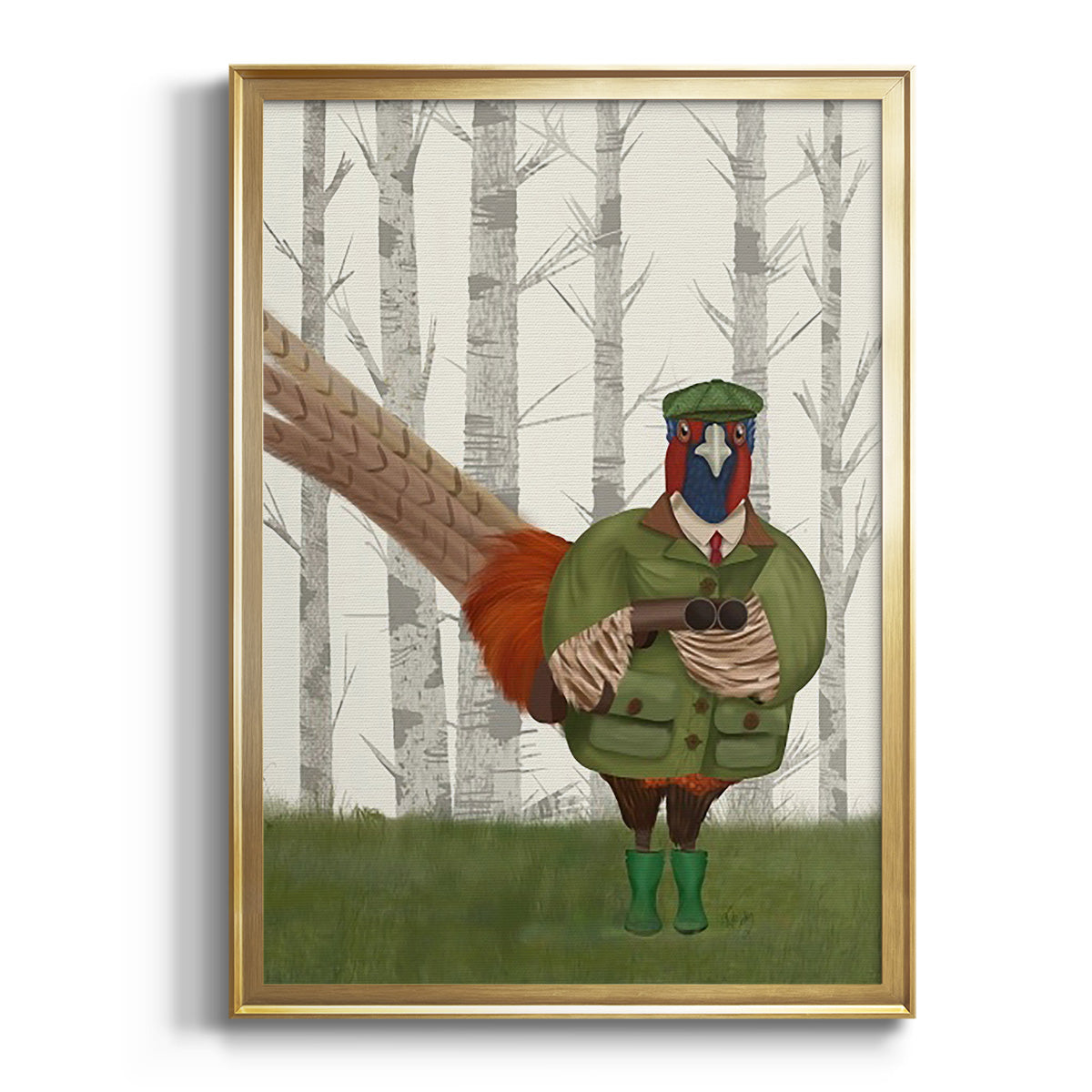 Pheasant Shooting Party 7 - Modern Framed Canvas Print