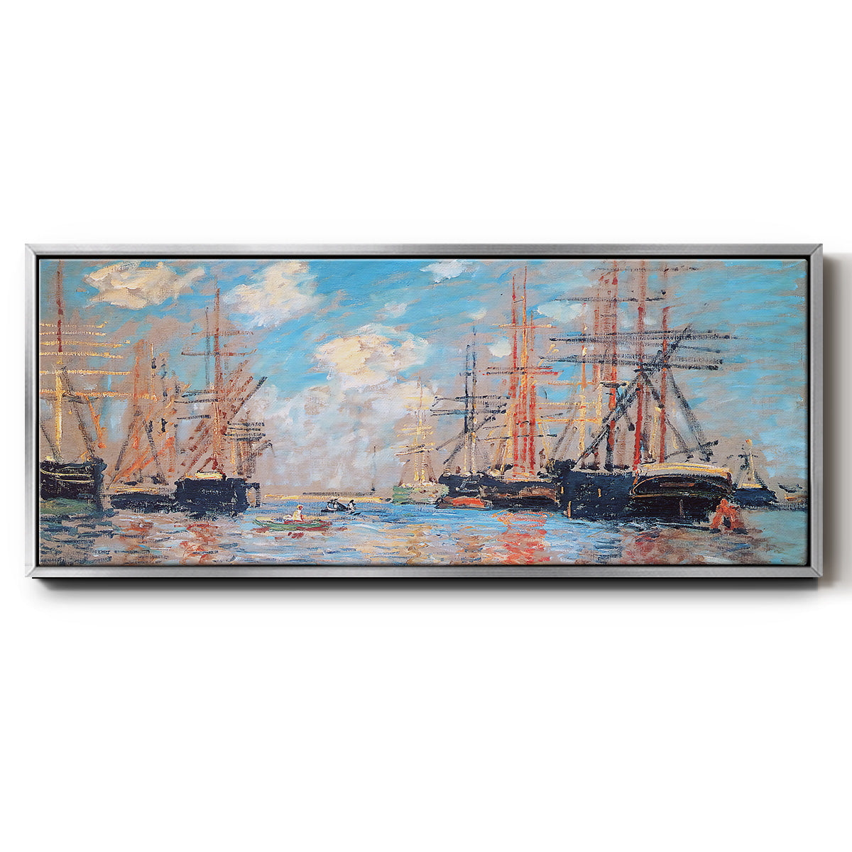 The Sea, Port in Amsterdam, 1874 - Floater Framed Canvas Print