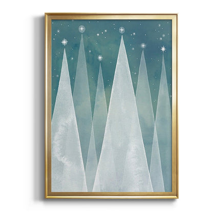 Mod Evergreens I - Modern Framed Canvas Print